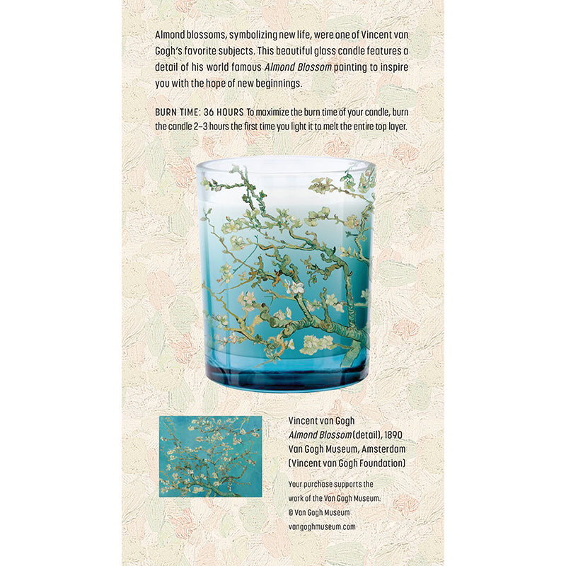 Van Gogh Almond Blossom Unscented Glass Candle