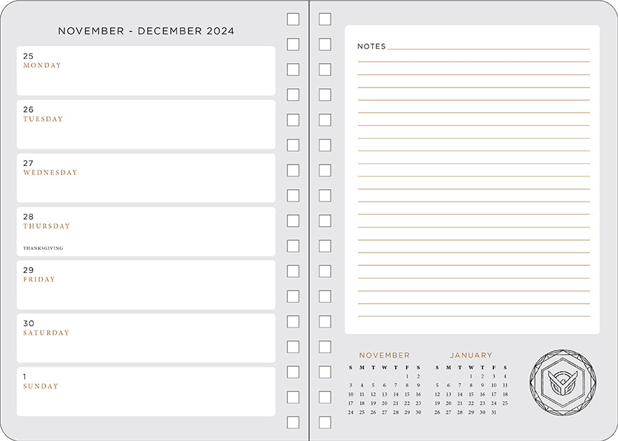 2025 Dune: Part 2 13-Month Weekly Planner