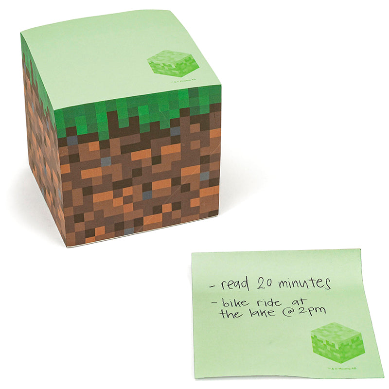 Minecraft: Grass Block Sticky Note Cube