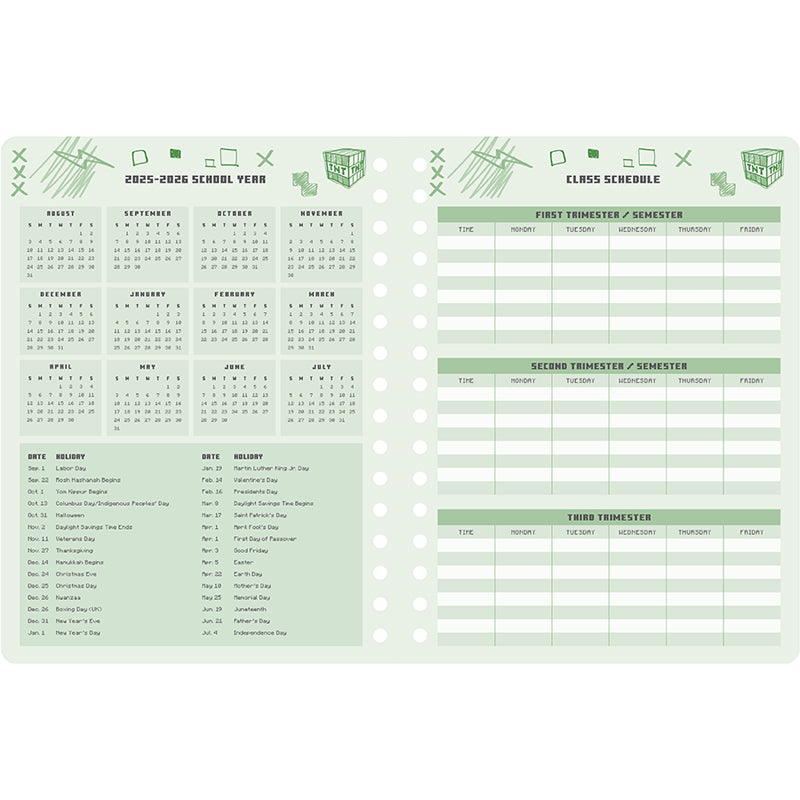 2025-2026 Minecraft Mobs Student Planner