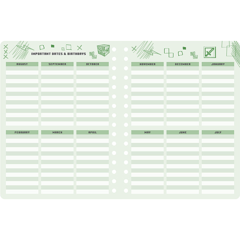 2025-2026 Minecraft Mobs Student Planner
