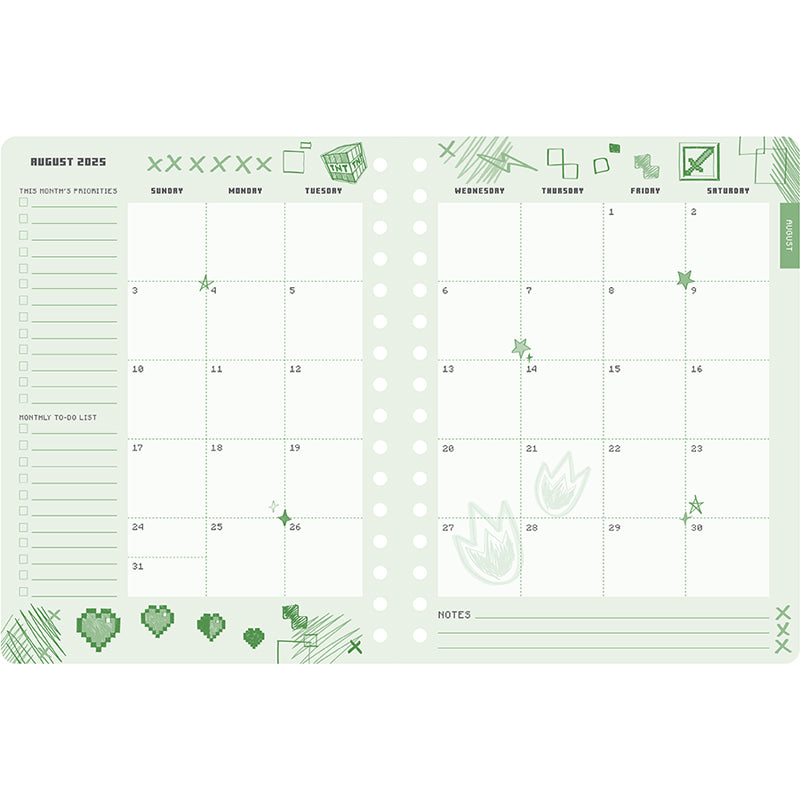 2025-2026 Minecraft Mobs Student Planner