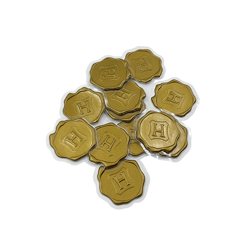 Harry Potter: Hogwarts Gold Wax Sticker Seals (Set of 50)