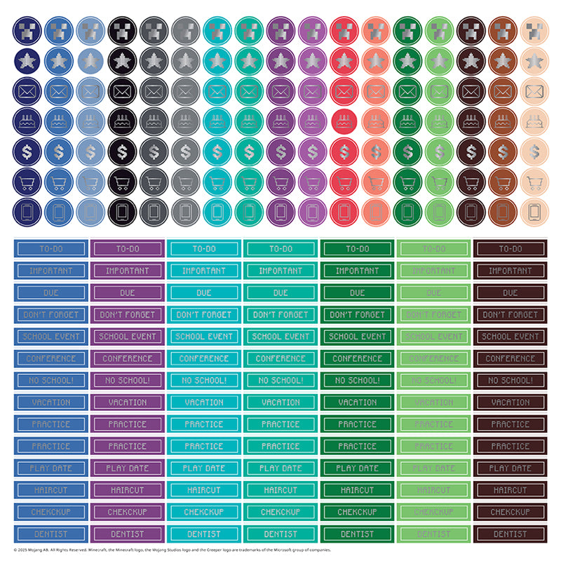 2026 Minecraft Family Wall Planner