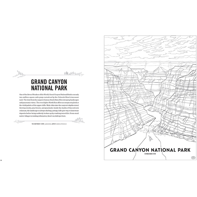 The Art of the National Parks Coloring Book Kit
