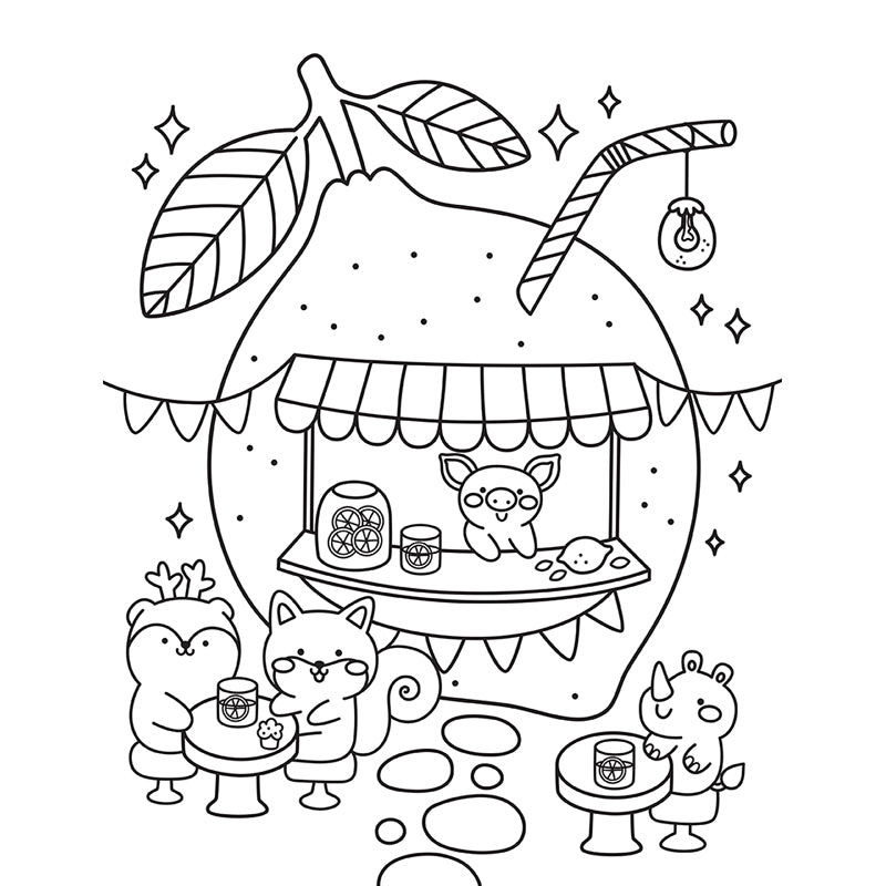 Creative Coloring: Cozy Café Mini-Coloring Kit