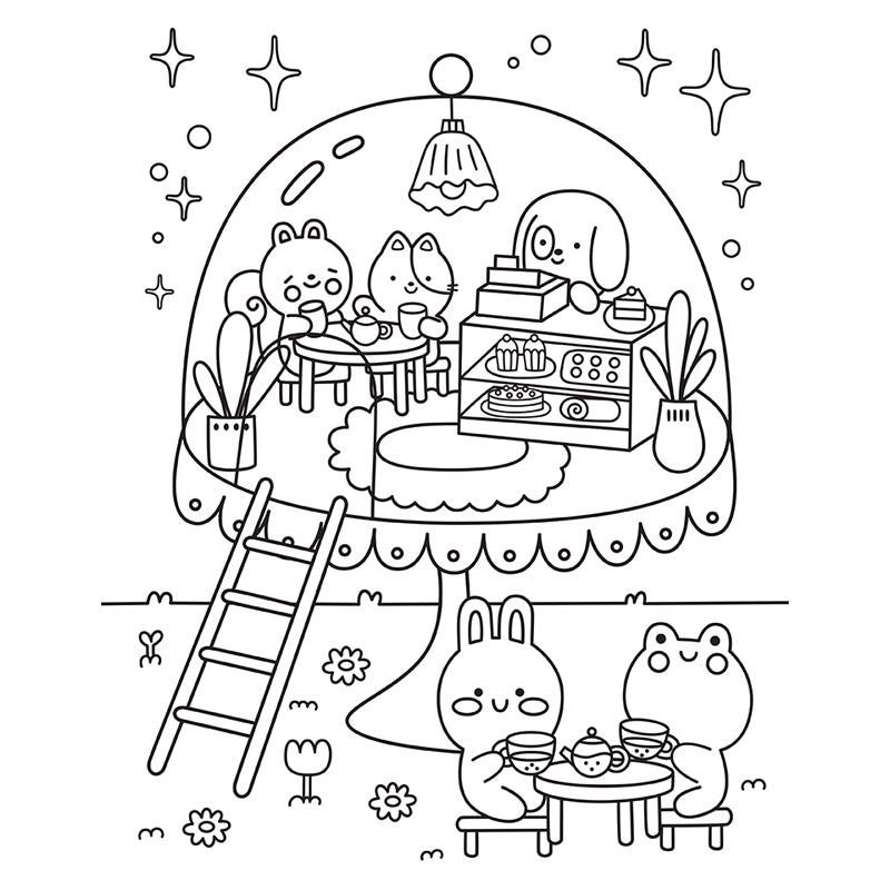 Creative Coloring: Cozy Café Mini-Coloring Kit
