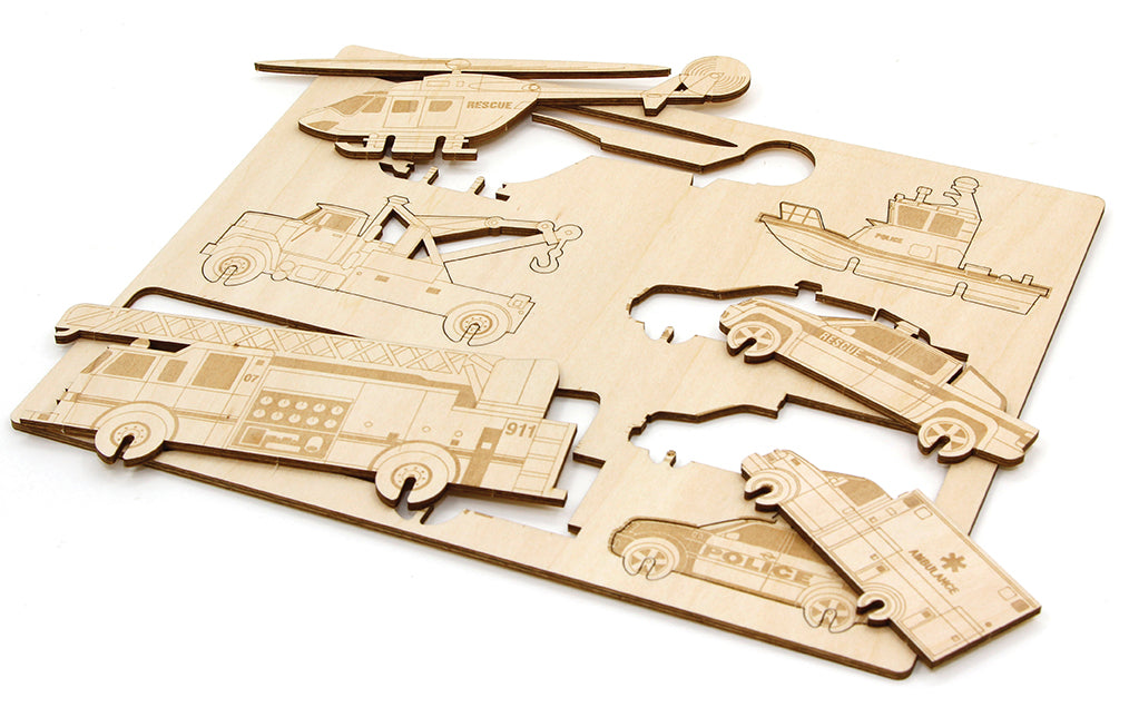 IncrediBuilds Jr.: Stackables: Rescue Vehicles